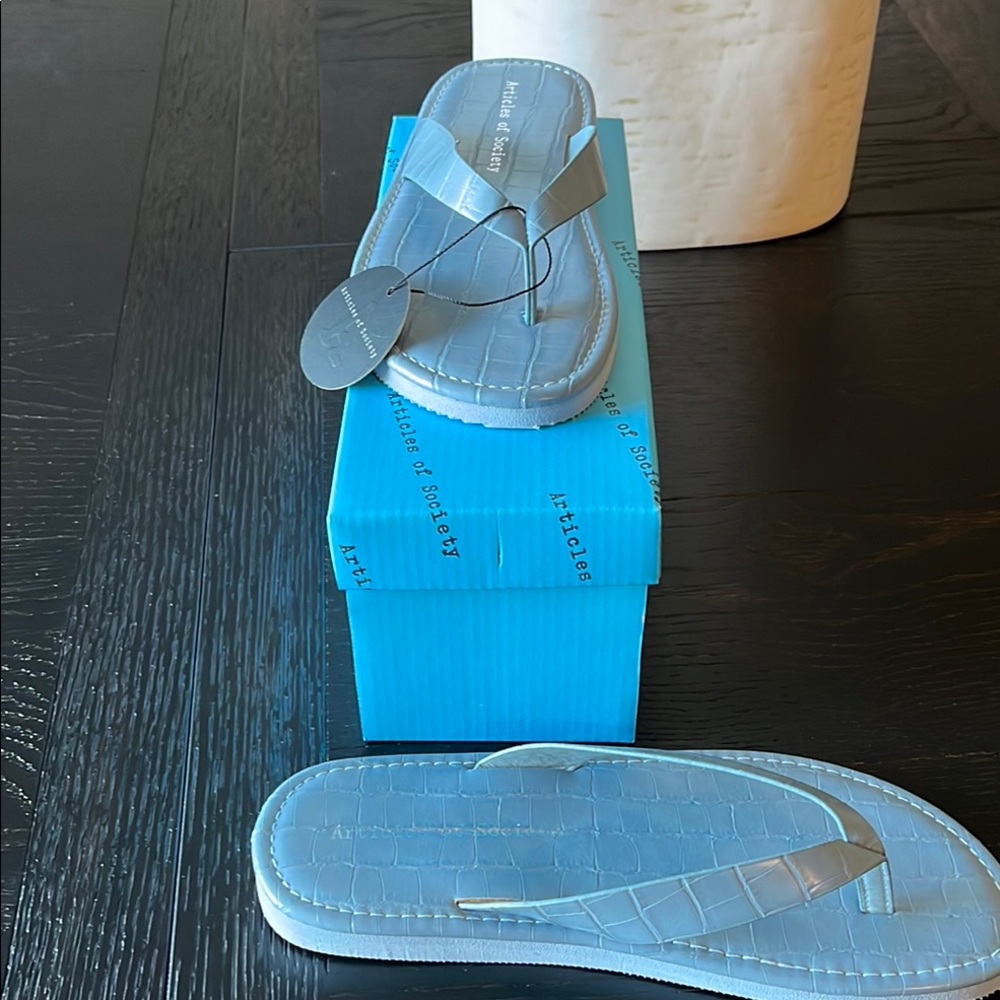 Blue Flip Flops - Picture 7 of 8